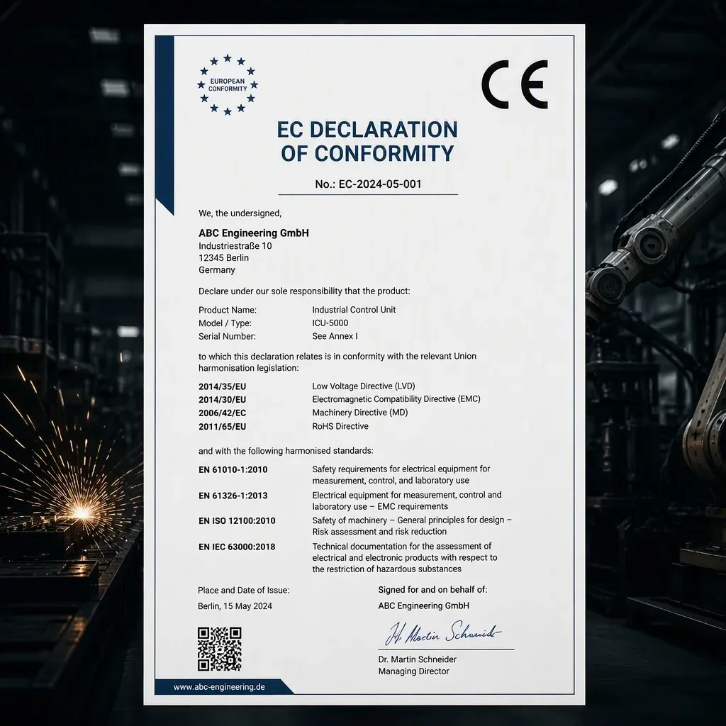 YZPOWER battery charger CE certification - European Conformity