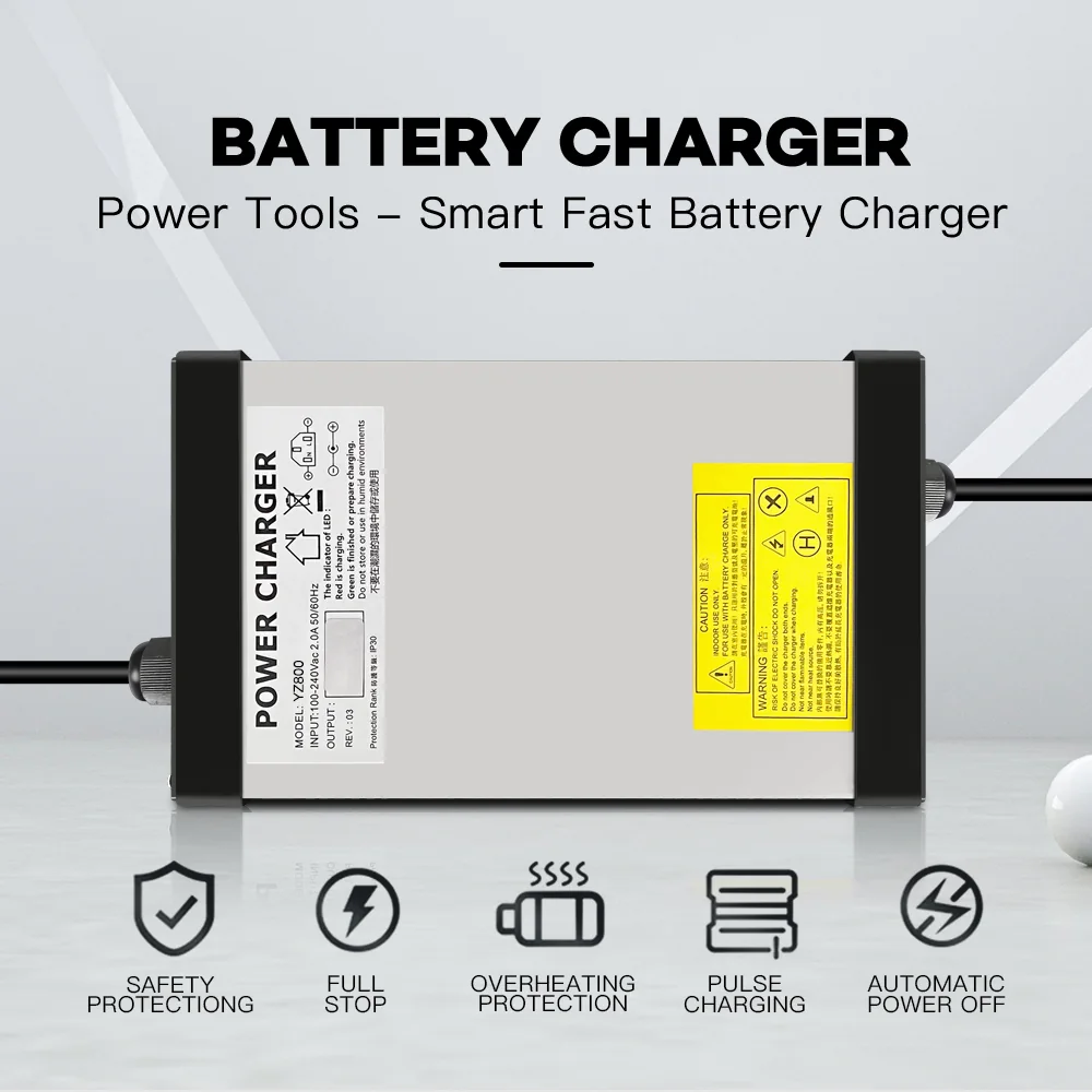 58.4V 15A LiFePO4 Battery Charger (48V 16S) - detail view 2