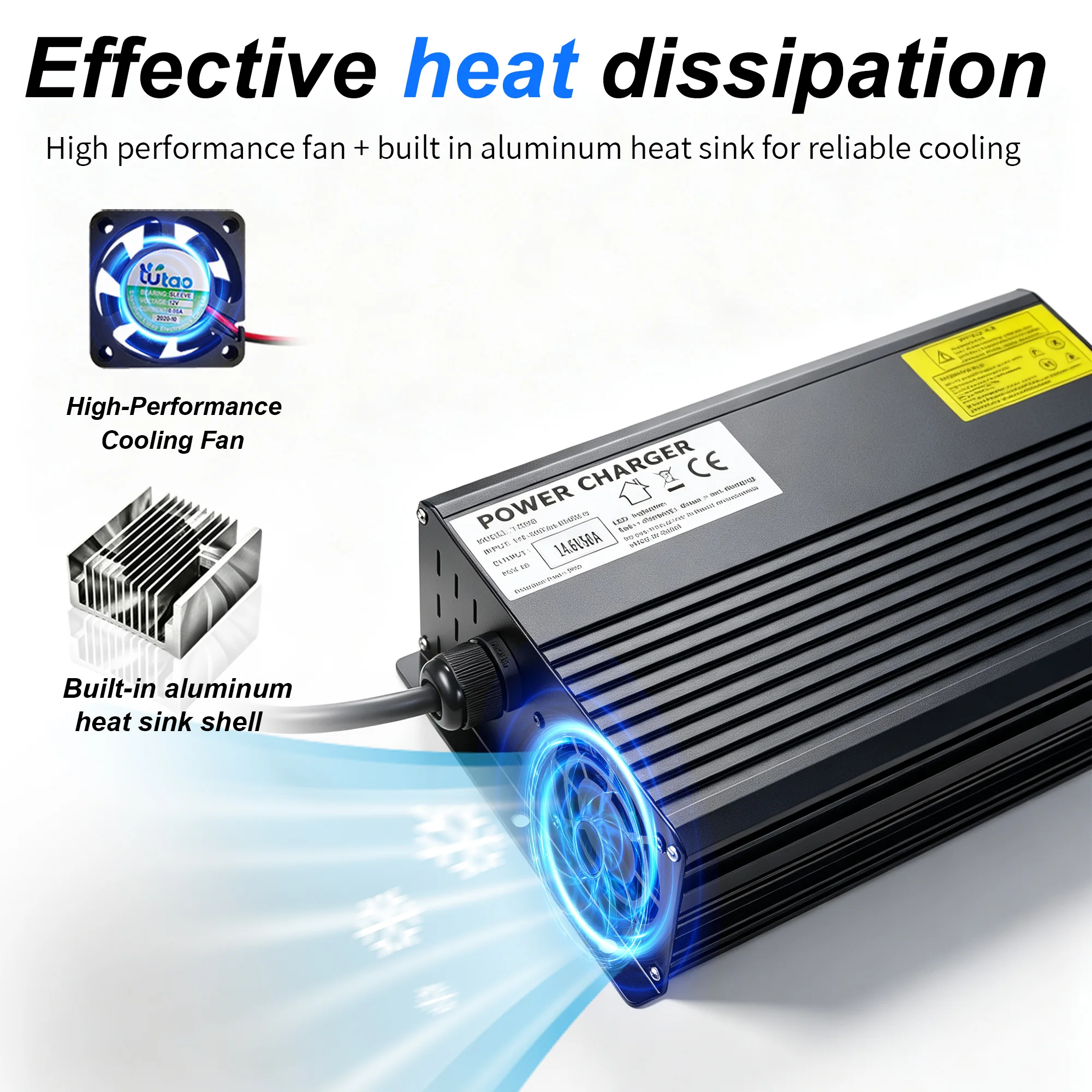 14.6V 60A LiFePO4 Battery Charger (12V 4S) (view 3)